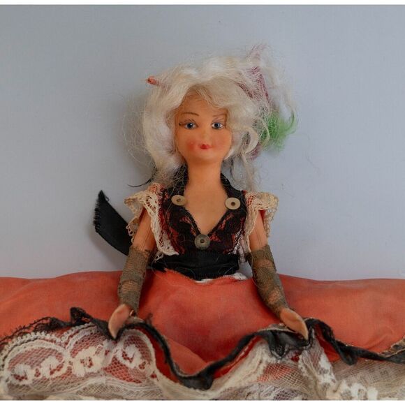 Vintage French Cabaret Can Can Or Flamenco Dancer Doll 1940s 1950s 1960s - Picture 2 of 9